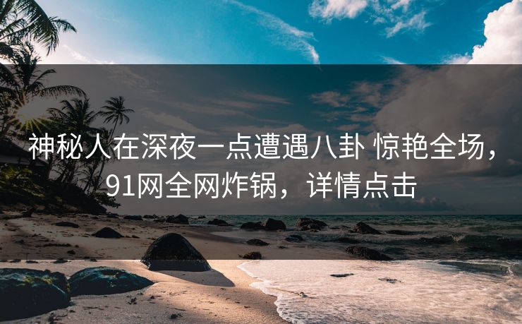 神秘人在深夜一点遭遇八卦 惊艳全场，91网全网炸锅，详情点击